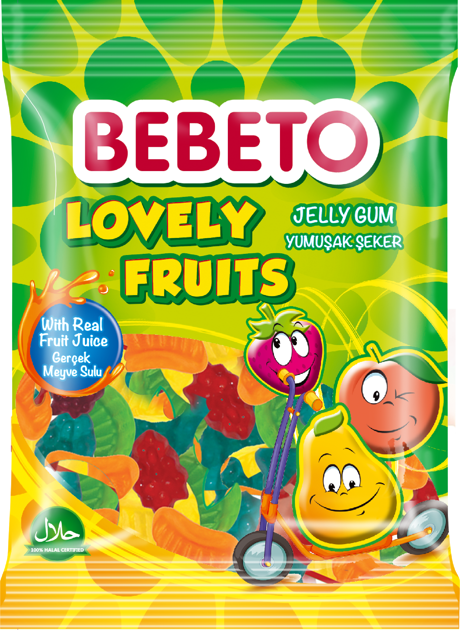 Bebeto Жевательный мармелад Fruits 80 гр