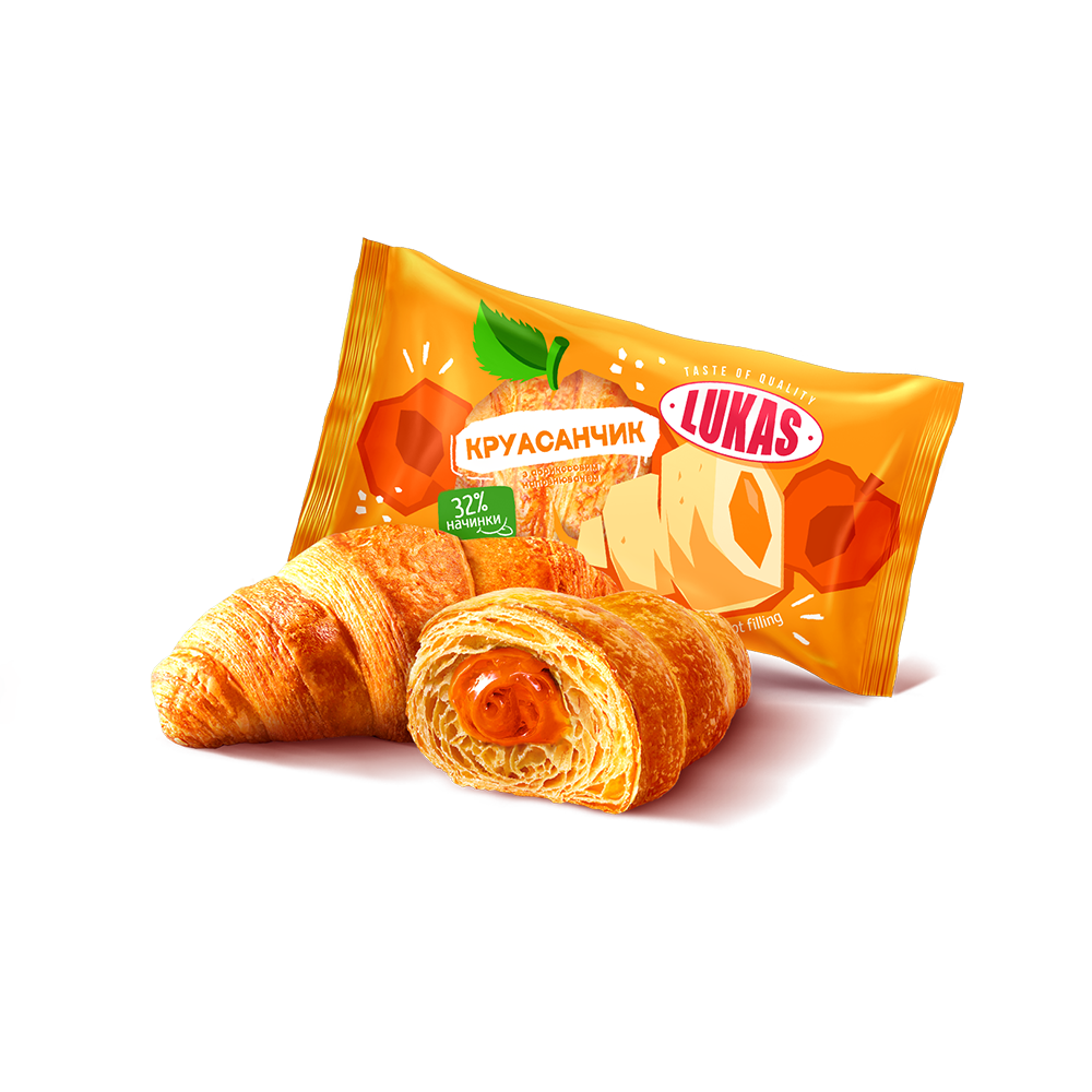 Круассанчик фисташка в обертке 1,44 кг Лукас