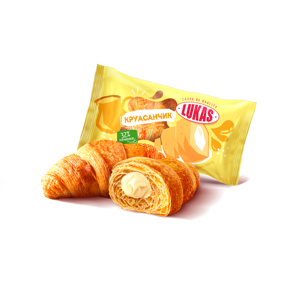 Круассанчик с молочно-ванильной начинкой 1,35 кг Lukas