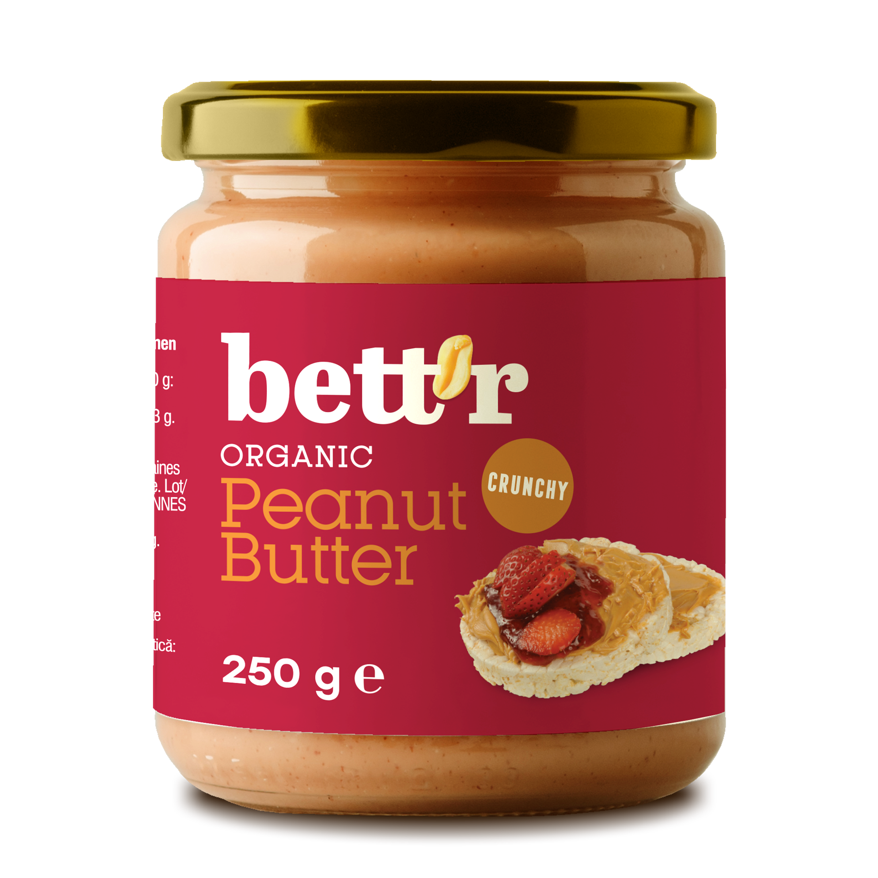 Bettr Хрустящая арахисовая паста, соленая 250 г 1/8