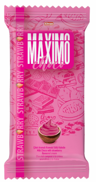 MAXIMO Шоколад с клубникой 100 гр 12 шт.