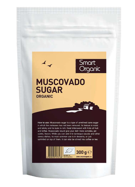 Smart Organic Сахар мусковадо 300гр 1/6