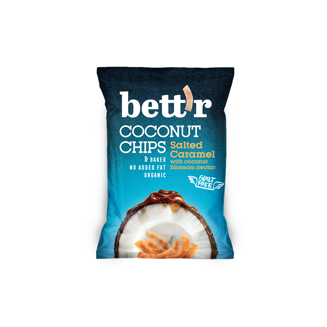 Bettr Кокосовые чипсы с соленой карамелью 70 г 1/13