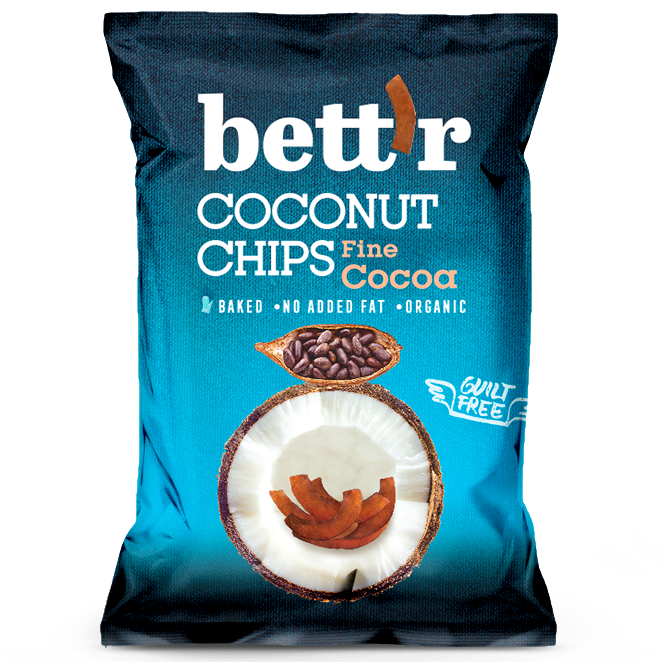 Bettr Кокосовые чипсы с какао 70 г 1/13