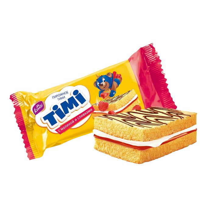 Konti Tortul TIMI cu zmeură și cremă 330g