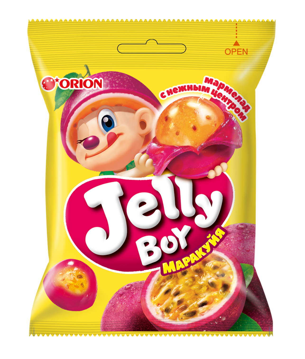 ORION жевательный мармелад «Jelly Boy» маракуйя с нежным центром 60 г