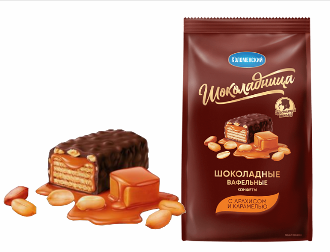 Конфеты вафельные Шоколадница (Арахис и карамель ) 1 кг