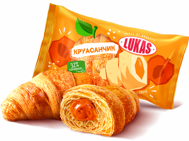 Круассанчик абрикосовый 1,44 кг Lukas
