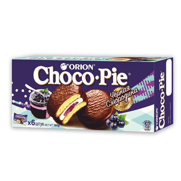 Biscuiti Choco Pie coacaz negru 180 g - Azamet Shop