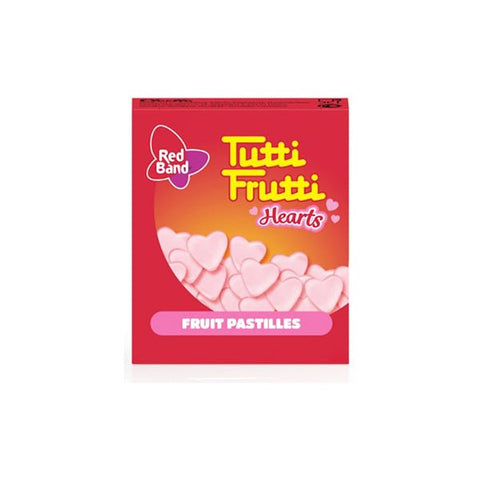Gummy Candy Hearts Red Band Tutti Frutti Hearts 15 g - Azamet Shop