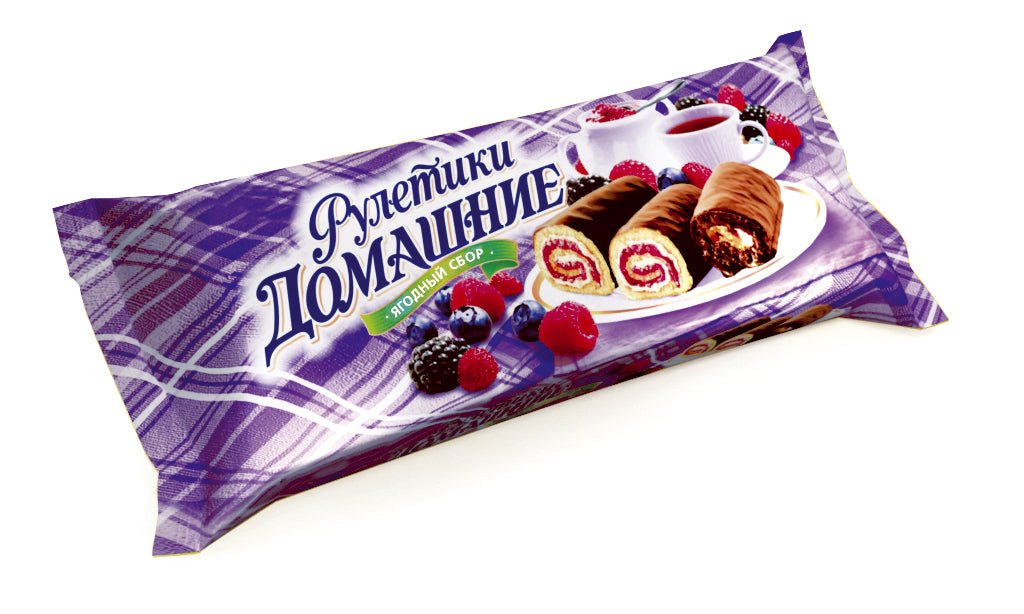 Мини-рулет Рулетики домашние с фруктово-ягодной начинкой 150г - Azamet Shop