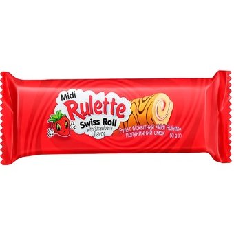 Ruladă "Rulette" cu căpșună 150 gr - Azamet Shop