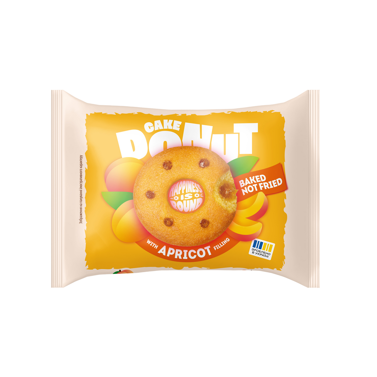 Кекс Narobake Cake Donut с абрикосовой начинкой, 50 г