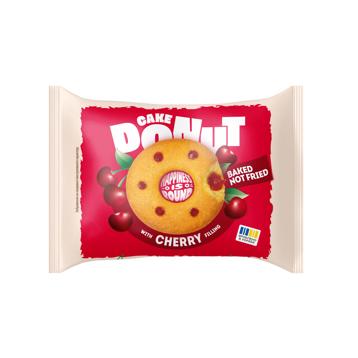 Кекс Narobake Cake Donut с вишнёвой начинкой, 50 г