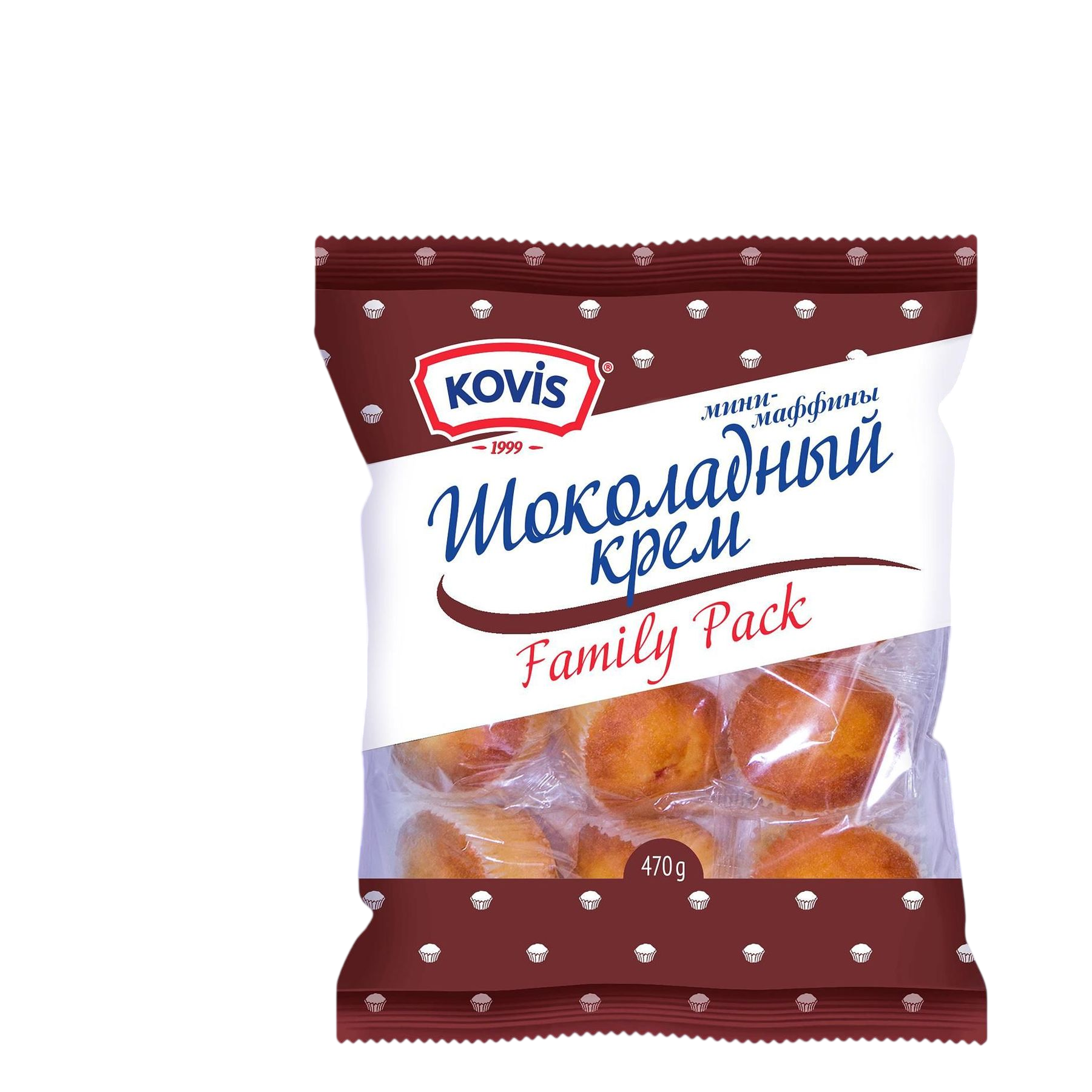 Kovis Mini-muffin cu cremă de ciocolată 470 gr