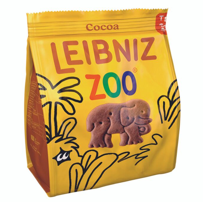 Leibniz Zoo Печеньки с какао 100 гр