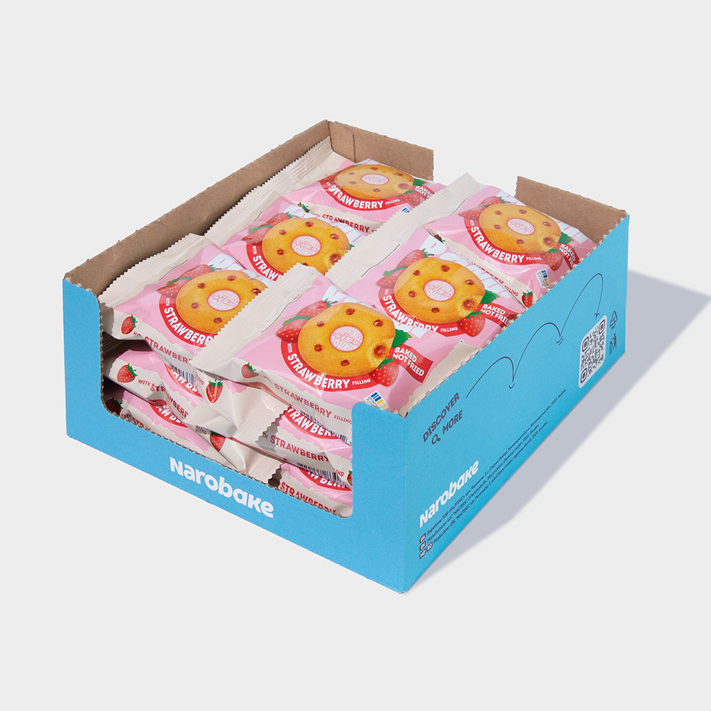 Кекс Narobake Cake Donut с клубничной начинкой, 50 г