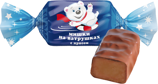 Нев. Конд. Мишки на ватрушках с ирисом фас.1кг/6шт