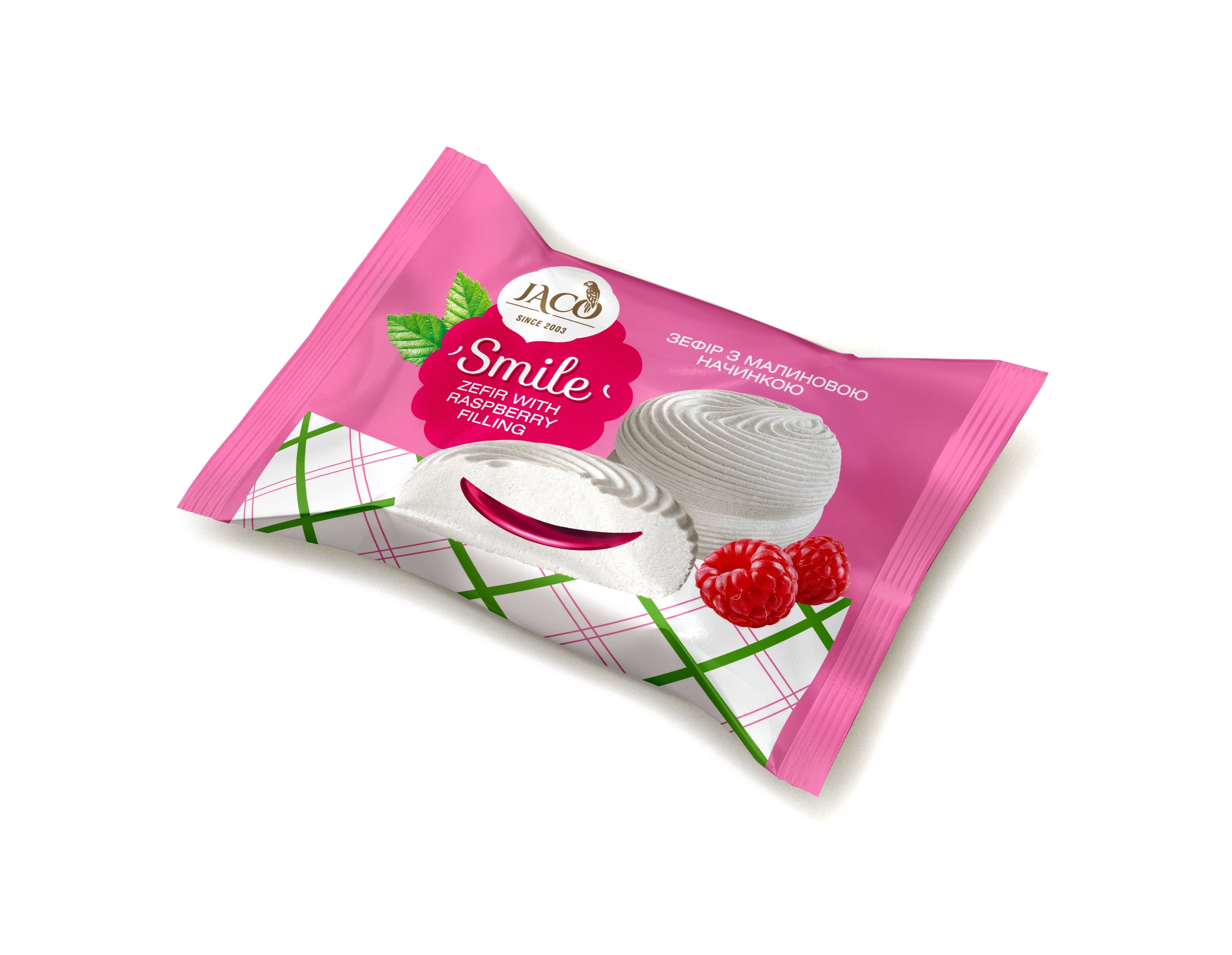 Jaco Zefir cu umplutură de zmeură 2.2kg (44buc)