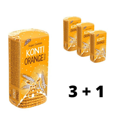 Biscuiți cu zahăr "Konti Orange flavour" 380g - Azamet Shop