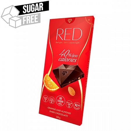 Ciocolată fără zahăr Red Orange - Azamet Shop