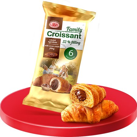 Croissant cu ciocolata FamilyPack 270 gr - Azamet Shop