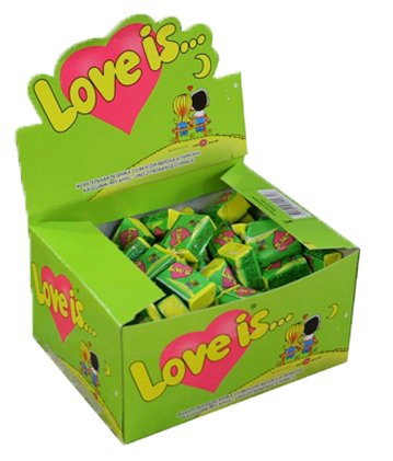 Gumă de mestecat LOVE IS cu mere și lămâie 4,2gr - Azamet Shop